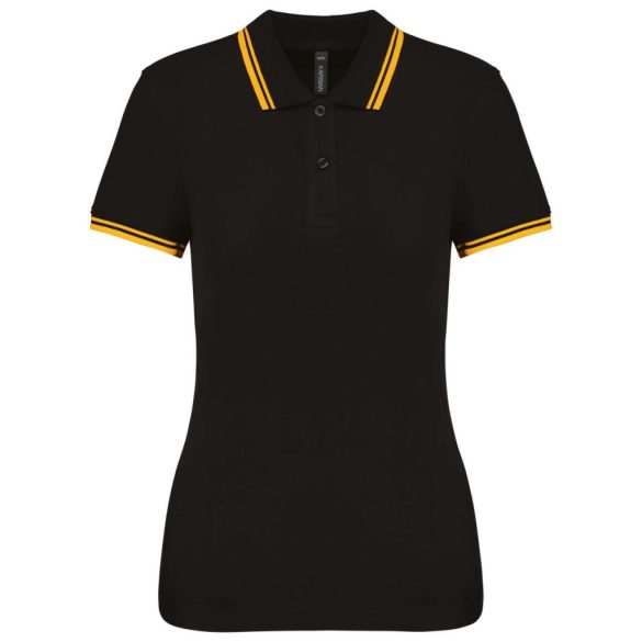 KA273-Tricou-polo-adult-dama-Kariban-Striped-Black-Yellow