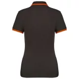 KA273-Tricou-polo-adult-dama-Kariban-Striped-Dark-Grey-Orange