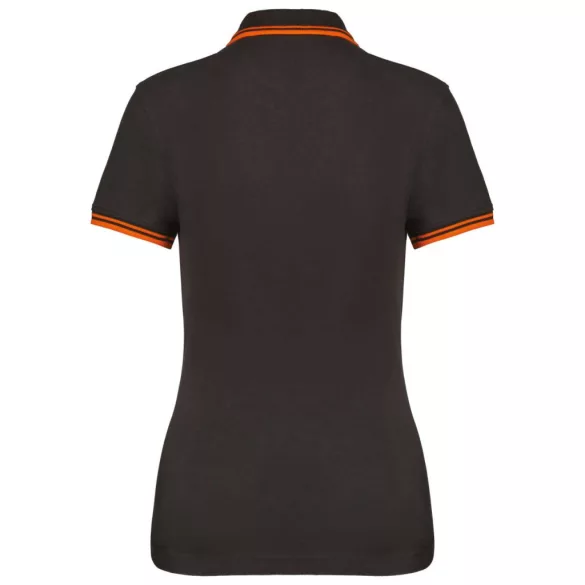 KA273-Tricou-polo-adult-dama-Kariban-Striped-Dark-Grey-Orange