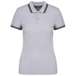 KA273-Tricou-polo-adult-dama-Kariban-Striped-Oxford-Grey-Black