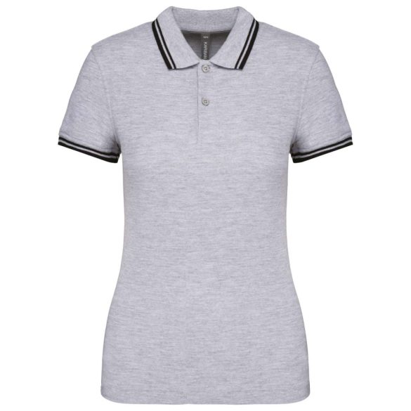KA273-Tricou-polo-adult-dama-Kariban-Striped-Oxford-Grey-Black