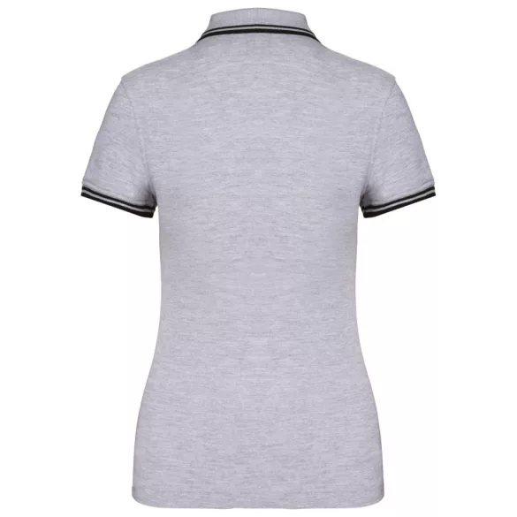 KA273-Tricou-polo-adult-dama-Kariban-Striped-Oxford-Grey-Black