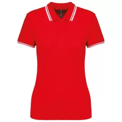 KA273-Tricou-polo-adult-dama-Kariban-Striped-Red-White