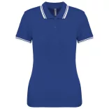 KA273-Tricou-polo-adult-dama-Kariban-Striped-Royal-Blue-White