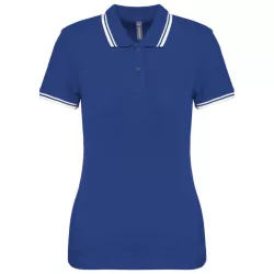 KA273-Tricou-polo-adult-dama-Kariban-Striped-Royal-Blue-White