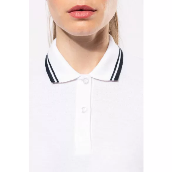 KA273-Tricou-polo-adult-dama-Kariban-Striped-Royal-Blue-White