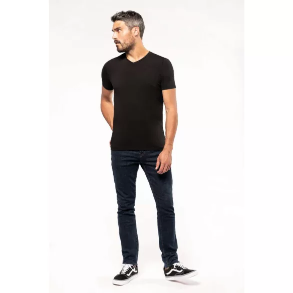 ka3014-Tricou-adult-barbat-Kariban-V-Neck-Black