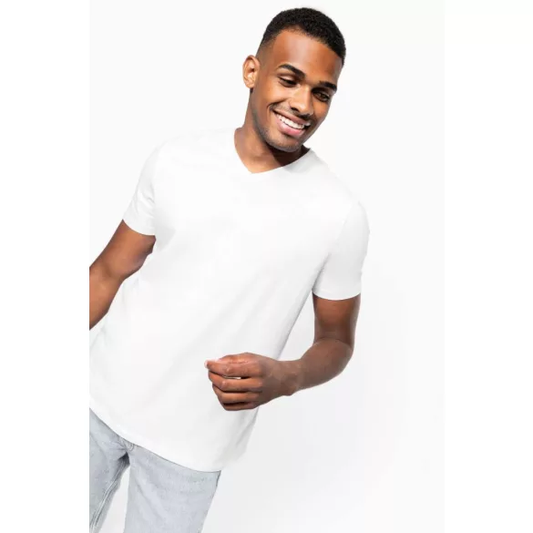 ka3014-Tricou-adult-barbat-Kariban-V-Neck-White