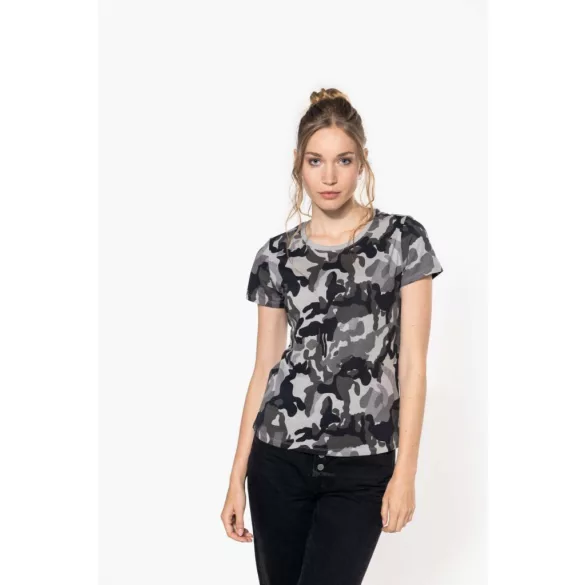 ka3031 - Tricou adult dama KARIBAN Camo [Olive Camouflage]