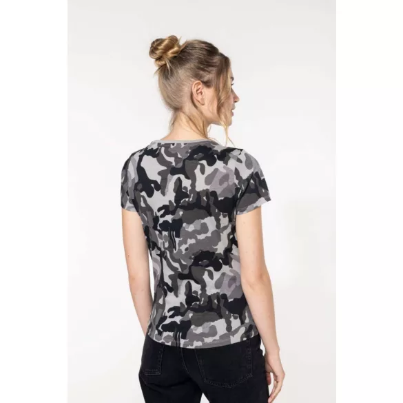 ka3031 - Tricou adult dama KARIBAN Camo [Olive Camouflage]