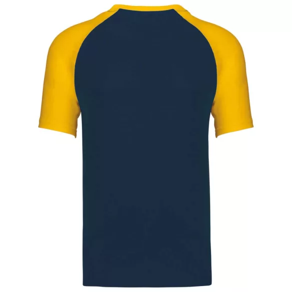 ka330 - Tricou adult barbat Kariban Base Ball [Navy/Yellow]