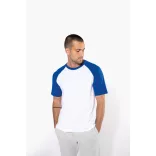 ka330 - Tricou adult barbat Kariban Base Ball [Navy/Yellow]