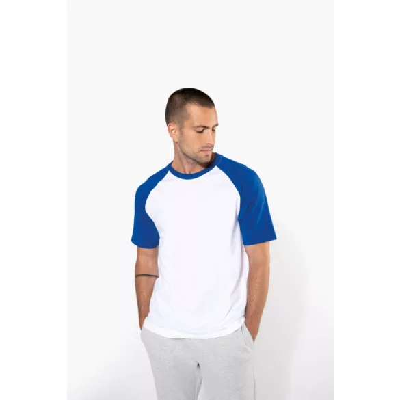 ka330 - Tricou adult barbat Kariban Base Ball [Navy/Yellow]