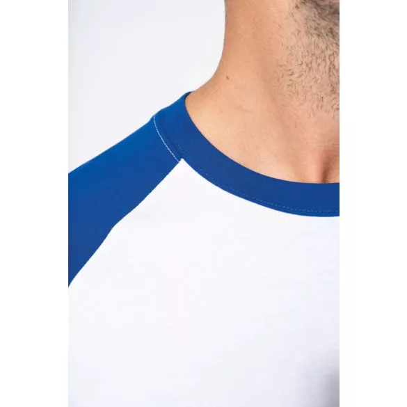 ka330 - Tricou adult barbat Kariban Base Ball [Navy/Yellow]