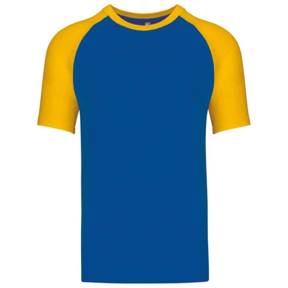 ka330 - Tricou adult barbat Kariban Base Ball [Royal Blue/Yellow]