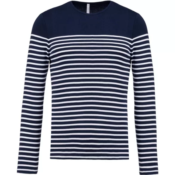 ka366-Bluza-adult-barbat-Kariban-Mariniere-Striped-Navy-White