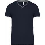 ka374-Tricou-adult-barbat-Kariban-Pique-Navy-Light-Grey-White