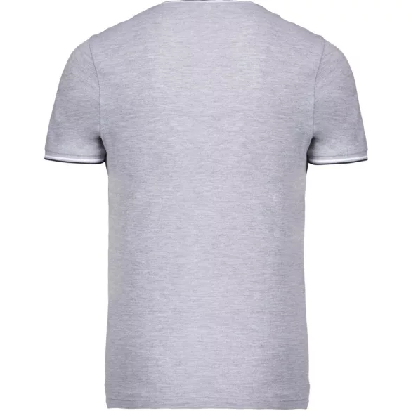 ka374-Tricou-adult-barbat-Kariban-Pique-Oxford-Grey-Navy-White