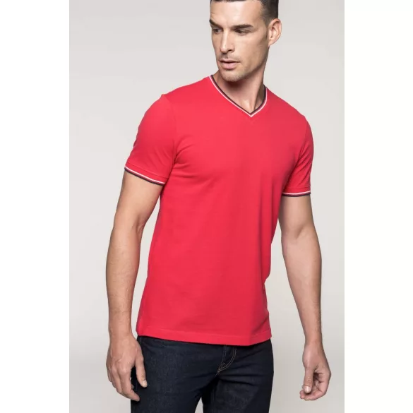 ka374-Tricou-adult-barbat-Kariban-Pique-Oxford-Grey-Navy-White