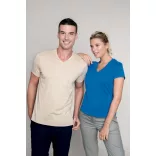 ka381-Tricou-adult-dama-Kariban-V-neck-Light-Sand