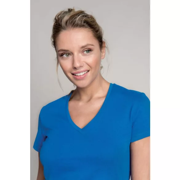 ka381-Tricou-adult-dama-Kariban-V-neck-Wine