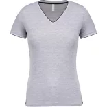 ka394-Tricou-adult-dama-Kariban-Pique-Oxford-Grey-Navy-White