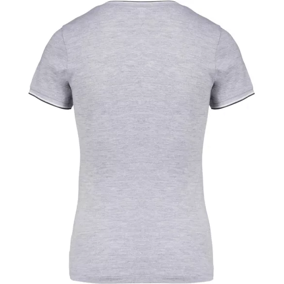 ka394-Tricou-adult-dama-Kariban-Pique-Oxford-Grey-Navy-White