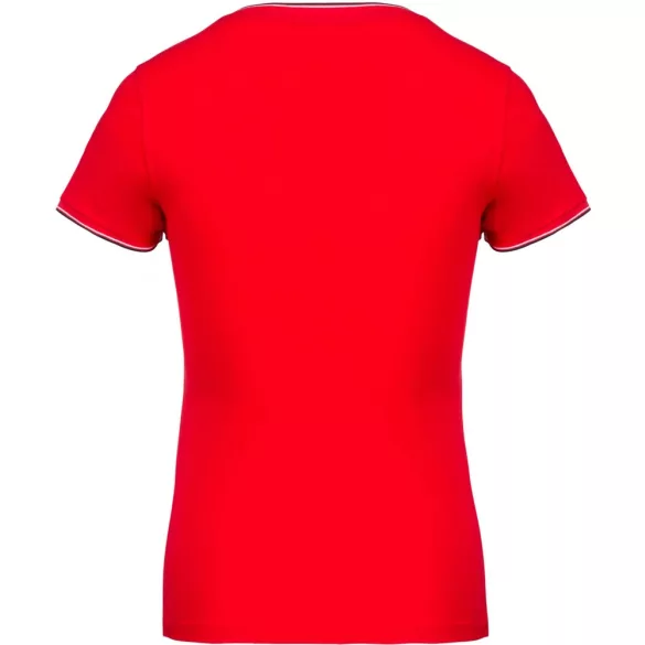 ka394-Tricou-adult-dama-Kariban-Pique-Red-Navy-White