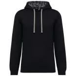 ka4013 - Hanorac unisex cu model interior si culori contrastante KARIBAN [Black/Mexican Skull]