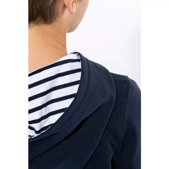 ka4014 - Hanorac copii cu model interior si culori contrastante KARIBAN [Black/Skate Grafitti]