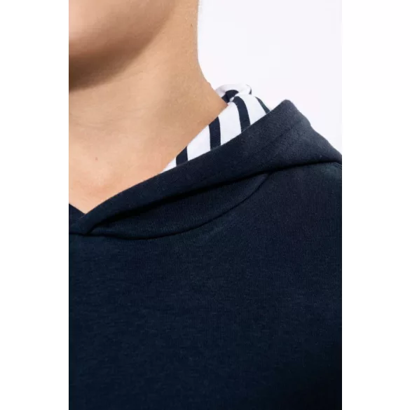 ka4014 - Hanorac copii cu model interior si culori contrastante KARIBAN [Black/Skate Grafitti]