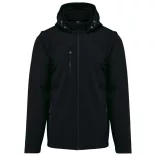 ka422 - Jacheta softshell unisex in 3 straturi cu maneci detasabile Kariban [Black]