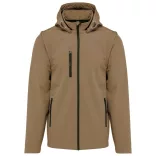 ka422 - Jacheta softshell unisex in 3 straturi cu maneci detasabile Kariban [Camel]