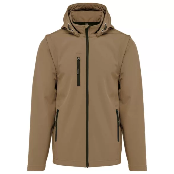 ka422 - Jacheta softshell unisex in 3 straturi cu maneci detasabile Kariban [Camel]