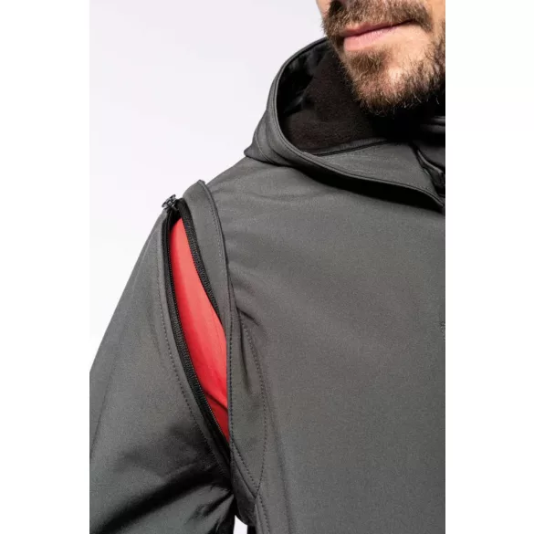 ka422 - Jacheta softshell unisex in 3 straturi cu maneci detasabile Kariban [Camel]