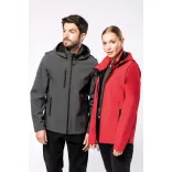 ka422 - Jacheta softshell unisex in 3 straturi cu maneci detasabile Kariban [Red]
