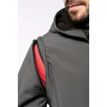 ka422 - Jacheta softshell unisex in 3 straturi cu maneci detasabile Kariban [Red]