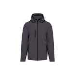 ka422 - Jacheta softshell unisex in 3 straturi cu maneci detasabile Kariban [Titanium]