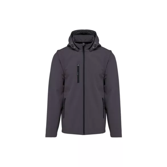 ka422 - Jacheta softshell unisex in 3 straturi cu maneci detasabile Kariban [Titanium]