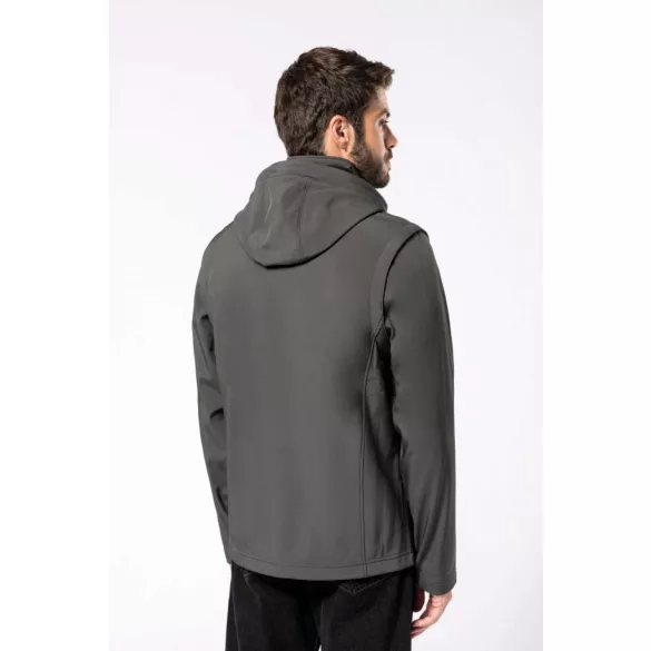 ka422 - Jacheta softshell unisex in 3 straturi cu maneci detasabile Kariban [Titanium]