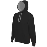 KA446-Hanorac-cu-gluga-de-barbat-Kariban-CONTRAST-Black-Fine-Grey