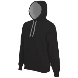 KA446-Hanorac-cu-gluga-de-barbat-Kariban-CONTRAST-Black-Fine-Grey