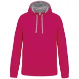 KA446 - Hanorac cu gluga de barbat Kariban CONTRAST [Fuchsia/Fine Grey]