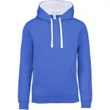 KA446-Hanorac-cu-gluga-de-barbat-Kariban-CONTRAST-Light-Royal-Blue/White-