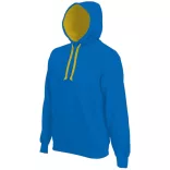 KA446-Hanorac-cu-gluga-de-barbat-Kariban-CONTRAST-Light-Royal-Blue-Yel