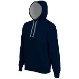 KA446-Hanorac-cu-gluga-de-barbat-Kariban-CONTRAST-Navy-Fine-Grey