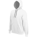 KA446-Hanorac-cu-gluga-de-barbat-Kariban-CONTRAST-White-Fine-Grey