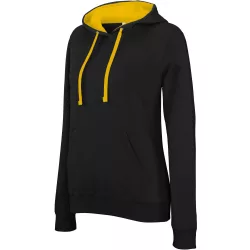 KA465-Hanorac-cu-gluga-de-dama-Kariban-CONTRAST-Black-Yellow