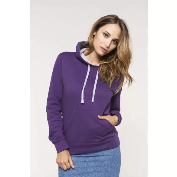 KA465-Hanorac-cu-gluga-de-dama-Kariban-CONTRAST-Light-Royal-Blue-White