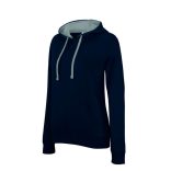 KA465-Hanorac-cu-gluga-de-dama-Kariban-CONTRAST-Navy/Fine-Grey-